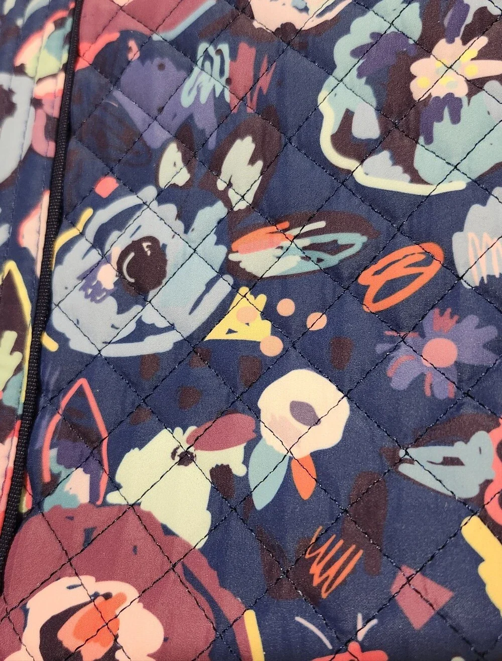 Travelon Anti-Theft Backpack Blue Floral Quilted RFID Travel Bag Organizer